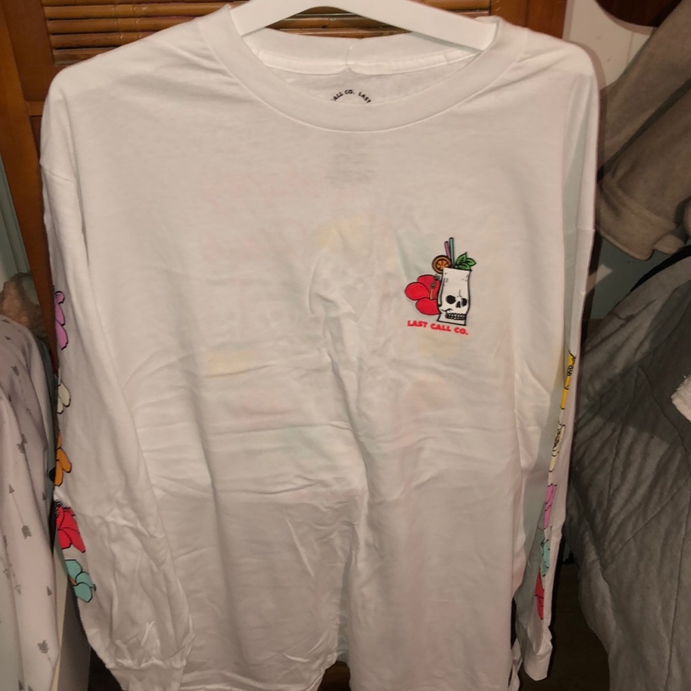 White floral long sleeve